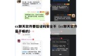 cc聊天软件要验证码安全不（cc聊天软件是干嘛的）