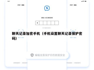 聊天记录加密手机（手机设置聊天记录保护密码）