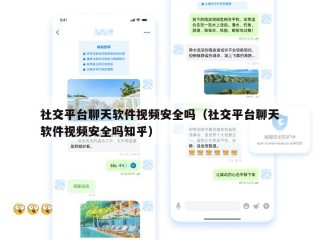 社交平台聊天软件视频安全吗（社交平台聊天软件视频安全吗知乎）