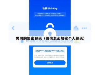 男同胞加密聊天（微信怎么加密个人聊天）