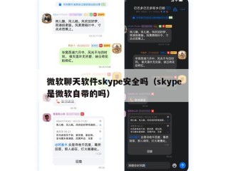 微软聊天软件skype安全吗（skype是微软自带的吗）