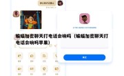 蝙蝠加密聊天打电话会响吗（蝙蝠加密聊天打电话会响吗苹果）