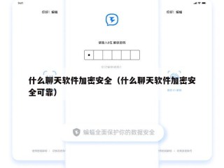 什么聊天软件加密安全（什么聊天软件加密安全可靠）