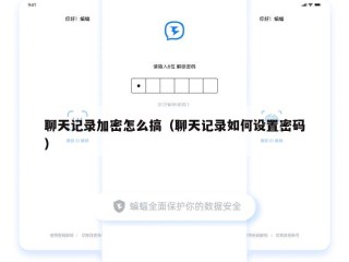 聊天记录加密怎么搞（聊天记录如何设置密码）