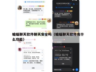 蝙蝠聊天软件聊天安全吗（蝙蝠聊天软件有什么功能）