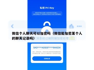 微信个人聊天可以加密吗（微信能加密某个人的聊天记录吗）