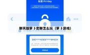 聊天版萝卜密聊怎么玩（萝卜游戏）