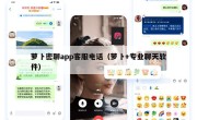 萝卜密聊app客服电话（萝卜+专业聊天软件）