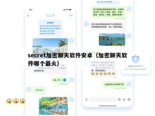 secret加密聊天软件安卓（加密聊天软件哪个最火）