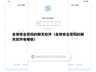 自带安全密码的聊天软件（自带安全密码的聊天软件有哪些）