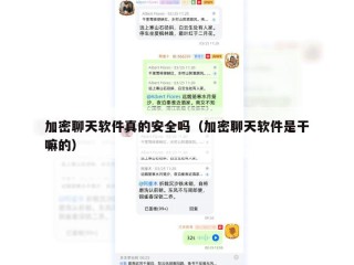 加密聊天软件真的安全吗（加密聊天软件是干嘛的）