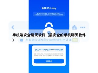 手机端安全聊天软件（最安全的手机聊天软件）