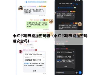 小红书聊天能加密码嘛（小红书聊天能加密码嘛安全吗）