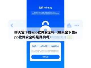 聊天宝下载app软件安全吗（聊天宝下载app软件安全吗是真的吗）