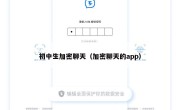 初中生加密聊天（加密聊天的app）