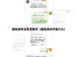 藏经阁安全私密聊天（藏经阁软件是什么）