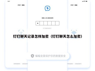钉钉聊天记录怎样加密（钉钉聊天怎么加密）