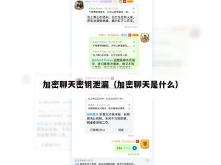 加密聊天密钥泄漏（加密聊天是什么）