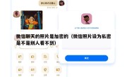 微信聊天的照片是加密的（微信照片设为私密是不是别人看不到）