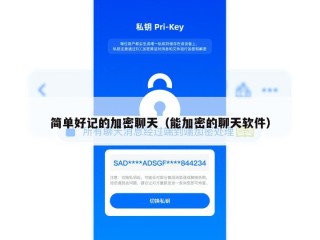 简单好记的加密聊天（能加密的聊天软件）