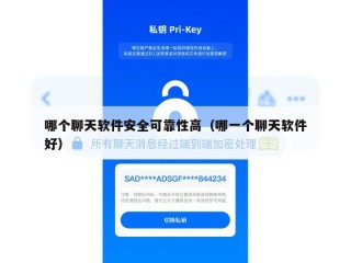 哪个聊天软件安全可靠性高（哪一个聊天软件好）