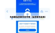 为啥要加密聊天软件呢（加密聊天应用）