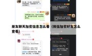 朋友聊天加密信息怎么看（微信加密好友怎么查看）