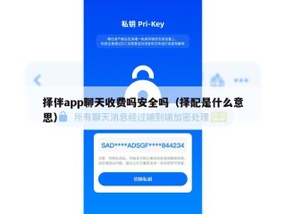 择伴app聊天收费吗安全吗（择配是什么意思）