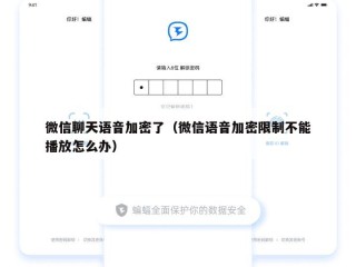 微信聊天语音加密了（微信语音加密限制不能播放怎么办）