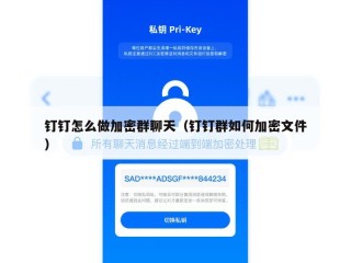 钉钉怎么做加密群聊天（钉钉群如何加密文件）