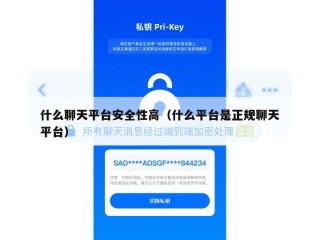 什么聊天平台安全性高（什么平台是正规聊天平台）