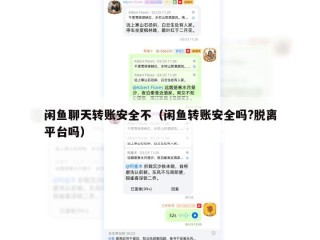 闲鱼聊天转账安全不（闲鱼转账安全吗?脱离平台吗）