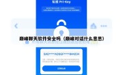 巅峰聊天软件安全吗（巅峰对话什么意思）