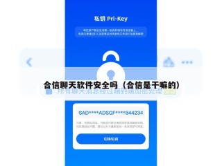 合信聊天软件安全吗（合信是干嘛的）