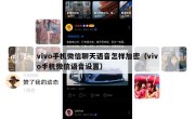 vivo手机微信聊天语音怎样加密（vivo手机微信语音设置）