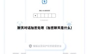聊天对话加密处理（加密聊天是什么）
