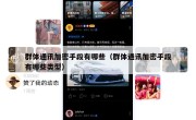 群体通讯加密手段有哪些（群体通讯加密手段有哪些类型）