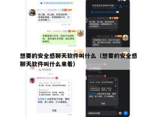 想要的安全感聊天软件叫什么（想要的安全感聊天软件叫什么来着）