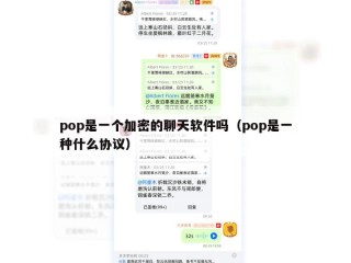 pop是一个加密的聊天软件吗（pop是一种什么协议）
