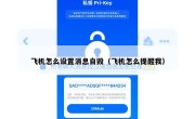 飞机怎么设置消息自毁（飞机怎么提醒我）