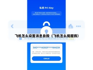 飞机怎么设置消息自毁（飞机怎么提醒我）