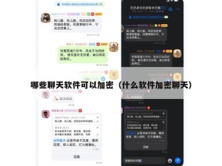 哪些聊天软件可以加密（什么软件加密聊天）
