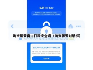 淘宝聊天窗口打款安全吗（淘宝聊天对话框）