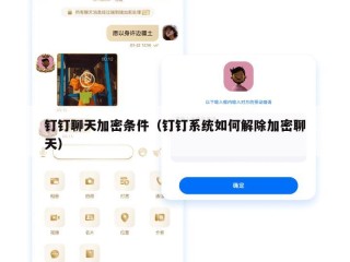 钉钉聊天加密条件（钉钉系统如何解除加密聊天）