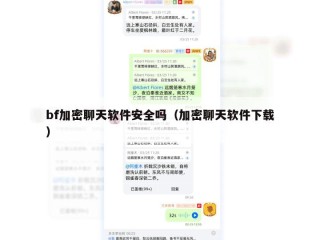 bf加密聊天软件安全吗（加密聊天软件下载）