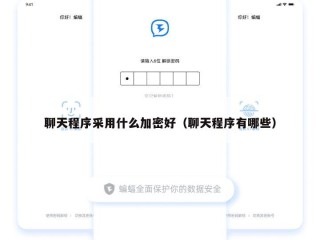 聊天程序采用什么加密好（聊天程序有哪些）