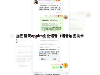 加密聊天appim企业语音（语音加密技术）