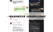 一键加密的聊天记录（给微信聊天记录加密）