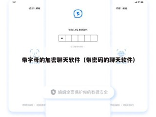 带字母的加密聊天软件（带密码的聊天软件）