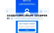 玉玄道是什么聊天工具安全吗（玉玄道师爷简介）